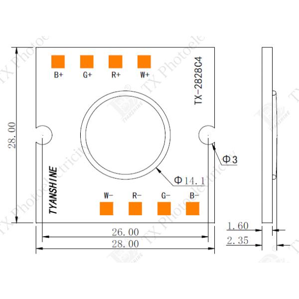 Super Bright Warm White RGB LED Array 30W Multi Color COB LED Arrays