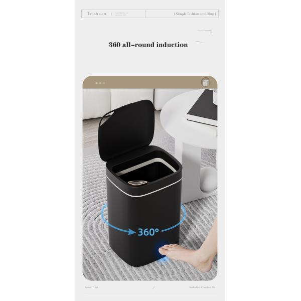 13 Gallon Kitchen Self Sealing Sensor Automatically Smart Trash Can Drawstring Garbage Bags for Trash Can Garbage Bin