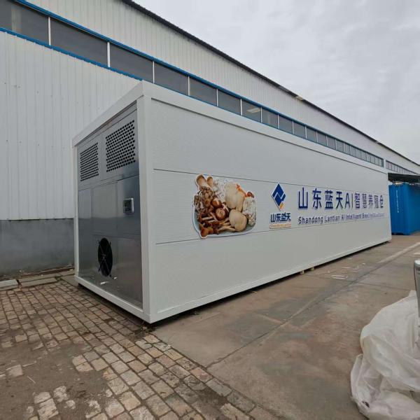 5000-Capacity Mushroom Container Farm with Climate Control