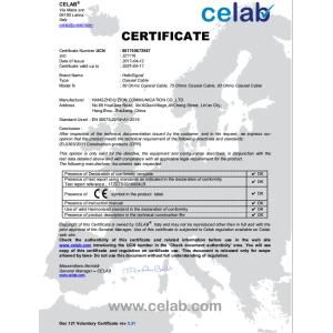 HANGZHOU ZION COMMUNICATION CO.,LTD Certifications