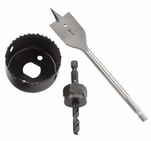 Cheap Hole Saws Kit With Flat Drill Bits And Hole Cutter For Door Lock Installation for sale