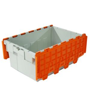 Solid Box Plastic Moving Boxes Stackable Industrial Packing Nestable Crate