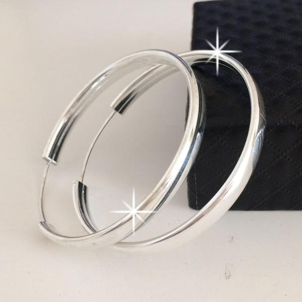 990 Sterling Silver Jewelry Earrings 7.1cm 0.19oz Long Tassel Drop Earrings