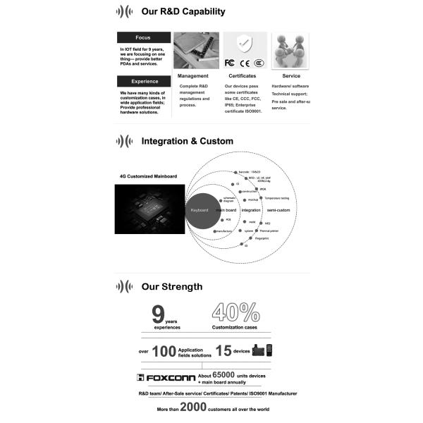 Android Programmable NFC andorid8.1 with 4G Handheld PDA with big touch screen