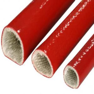 Cheap Soft Elastic Silicone Coated Fiberglass Insulation Sleeving High Temperature for sale