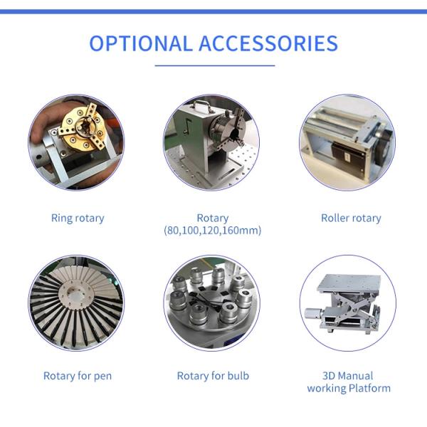 Touch Screen Computer Flying Fiber Laser Marking Machine Air Cooling