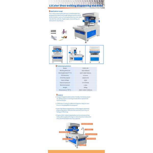 12 Colors Multifunctional Automatic Dripping Machine PVC Badge Making Machine