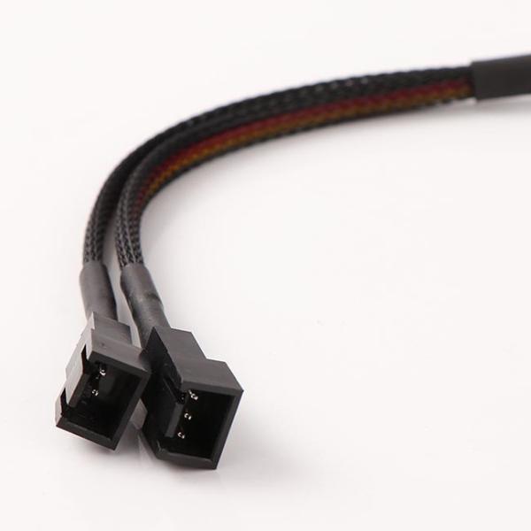 Power Supply Extension Cable Customized Length Black 3P