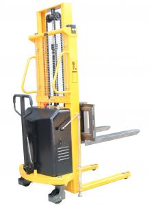 Cheap 1.5t Loading Semi Electric Stacker , Drum Stacker DC 12V 120Ah for sale