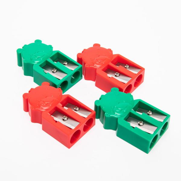 Bear Shape Double Hole Funny Pencil Sharpner For Kids