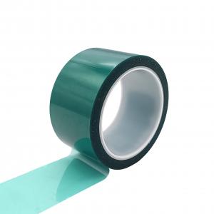 China Heat Resistant PET Adhesive Tape 0.09mm Splicing Tape Green Transparent High Adhesion Strength on sale