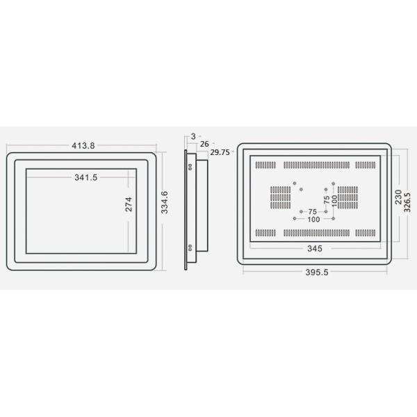 Dustproof Flat Panel Rugged Tablet Computer Various Interfaces For Warehouse