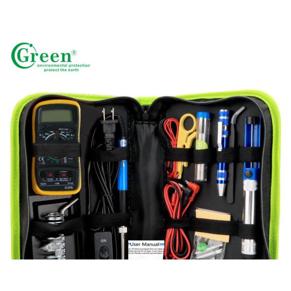 60w Soldering Iron Kit Temperature Adjustable Plastic Aluminum Alloy Green K010