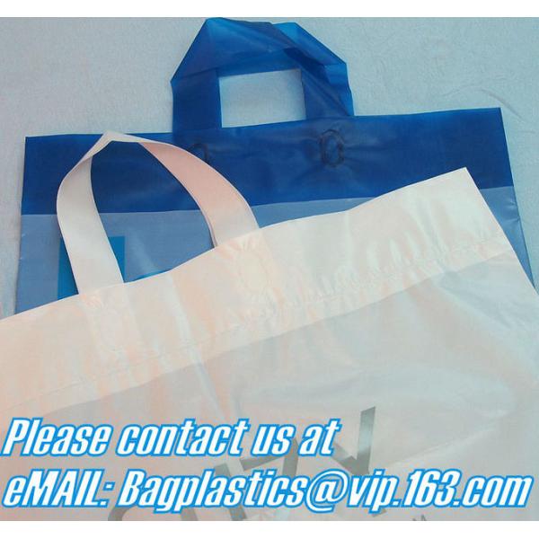 Bio Eco Custom printed HDPE plastic Eco-friendly carrier shopping bag /soft loop handle bag with printing for shopping