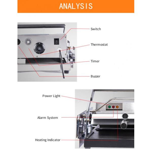 2.4kw Hamburger Bun Toaster Bakery Processing Equipment With Aluminum Alloy Base