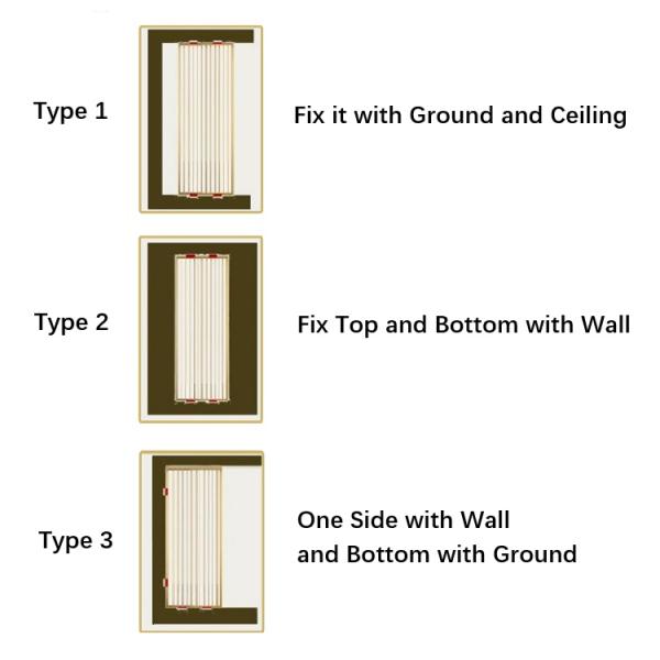 Gold Metal Curtain Room Divider Stainless Steel Bright Living Room Decorative Partition
