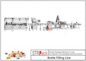 Cheap Tablet Capsule Bottle Filling Line With Counted Machine And Cotton Inserting Machine for sale