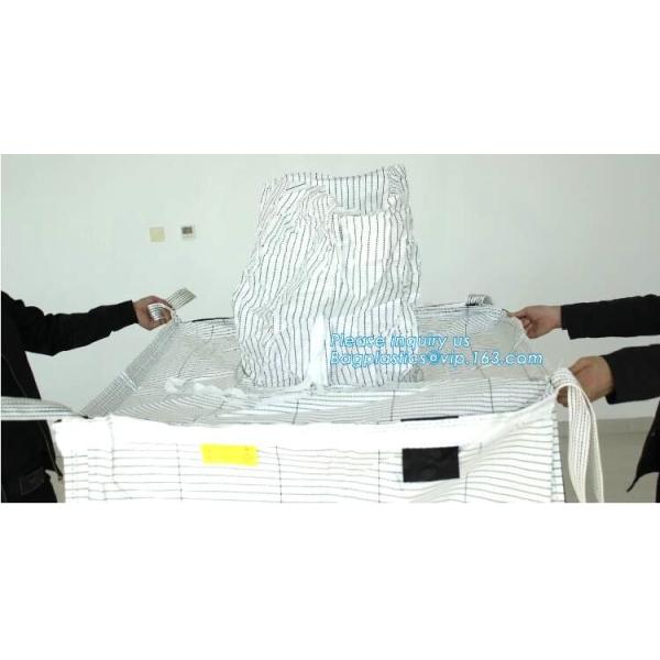 high capacity document pouch 1700kg extra strong circular woven polypropylene industrial big bags 1000kg, BAGEASE PACKAG