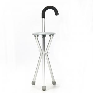 Cheap Easily Folding Walking Cane With Chair Handle Convenient Medical Crutch for sale