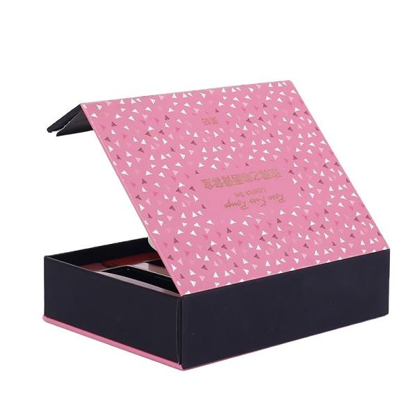 Quality Personalised CMYK Pink Gold Foil Gift Packing Boxes Magnetic Lid wholesale