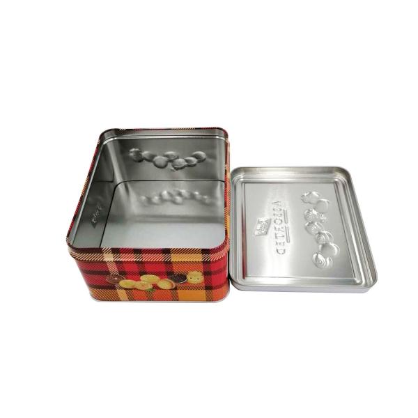 Large Cookie Tins with Lids Wholesale Tin Cookie Boxes Custom Rectangular Tin Cans