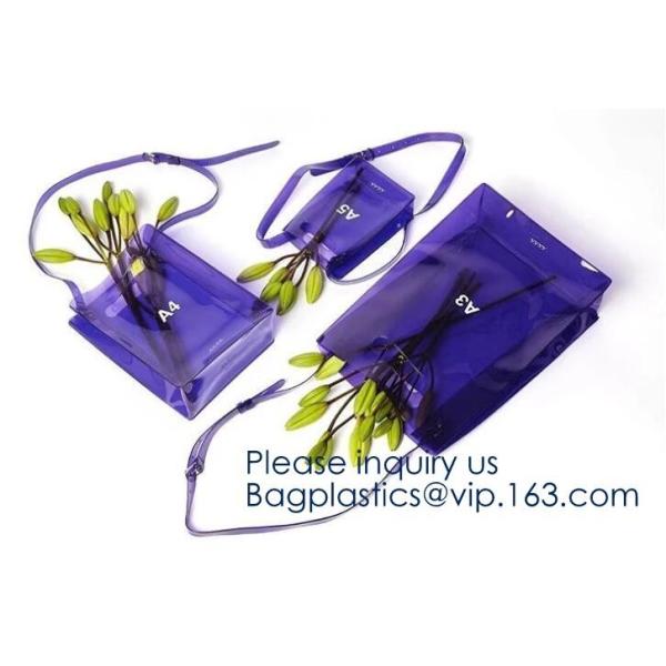 Custom Clear Transparent Holographic Iridescent Ladies Vinyl Tpu Shopper Women Shopping Tote Bag Garment Bags,Storange