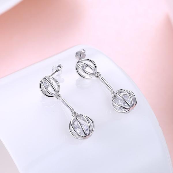 0.12oz 2.8X0.8cm Sapphire Stud Earrings Alloy Zircon Stone Earrings