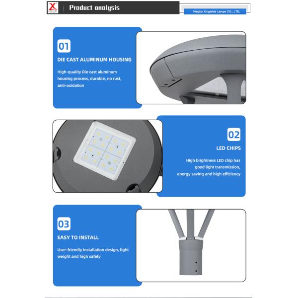 Outdoor LED Bollard Lighting for Garden Pathways 47-63HZ Power Frequency