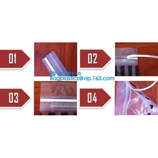 pe vacuum plastic cheap double color flange zipper, PP flange zipper, double color flange zipper for flexible packages