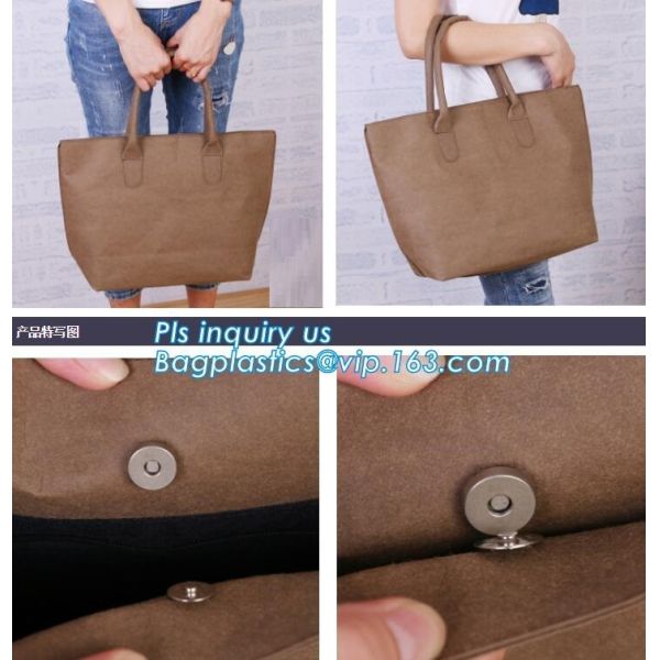 Soft Envelope Tyvek Clutch Bag, Dupont Cosmetic Makeup Bag with Handle Waterproof Creative Dupont Paper Tyvek Clutch Pur