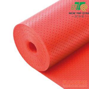 Cheap Floating Floor EVA Foam Underlayment Lozenge Pattern High Density With Red Embossed Film for sale