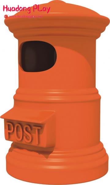 Quality 58*58*90cm Post Box Shaped Outdoor Plastic Garbage Bins Fr Residential Zone Park wholesale