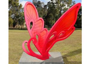 Cheap Large Size Metal Butterfly Sculpture Stainless Steel For Garden Landscape for sale