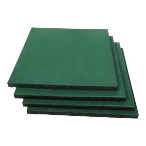 Cheap Interlocking Tiles 20X20X1 Heavy Duty Rubber Tile Green Non-Slip Outdoor Rubber Flooring Mat For Playground Park for sale