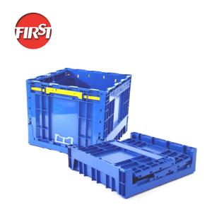 China Folding Stackable Plastic Crate Box Industrial Packaging External Size 500x500x415mm on sale
