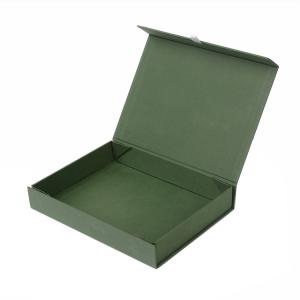 Cheap Green Magnetic Paper Gift Box Custom Logo / Foldable Cardboard Boxes for sale