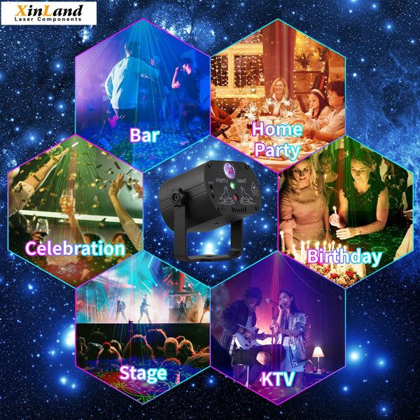 5w Mini Laser Stage Lighting DJ Disco Stage Light For Home Party