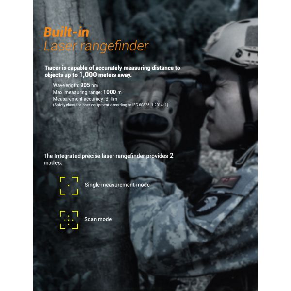 Long Range Night Vision Thermal Infrared Monocular With 2x Magnification