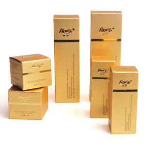 Cheap Rose Gold Custom Cosmetic Packaging Boxes For Nutritive Skin Care Products for sale