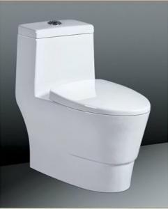 Cheap One-Piece Ceramic Toilet Sanitary Ware , Floor Mounted Toilet for sale