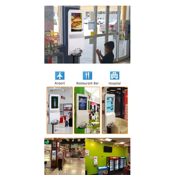 Auto foaming dispenser 1920x1080 HD Hand Sanitizer Advertising Kiosk With Long Using Life