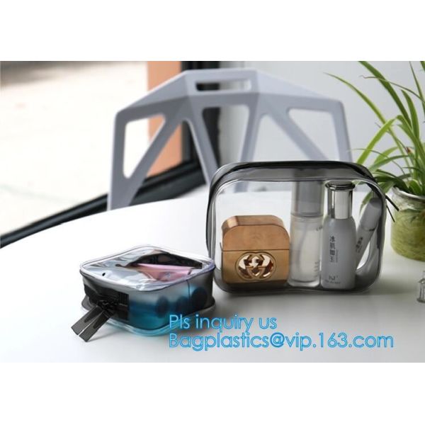 Travel Portable PVC Transparent Waterproof Cosmetic Bag Women Makeup Toiletry Bags, PVC Cosmetic Pouch, PVC Makeup Bag,