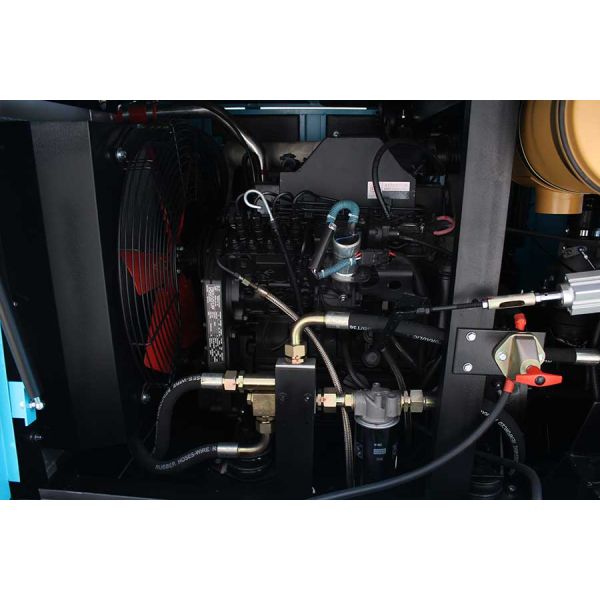 Two Stage Diesel Screw Compressor 1200Cfm 510Psi For Well Drilling Piling Industry