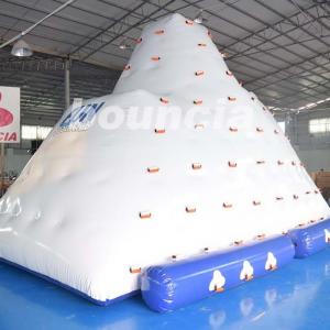 Cheap Inflatable Water Climber / Inflatable Iceberg With Big Stainless Steel Anchor Ring for sale