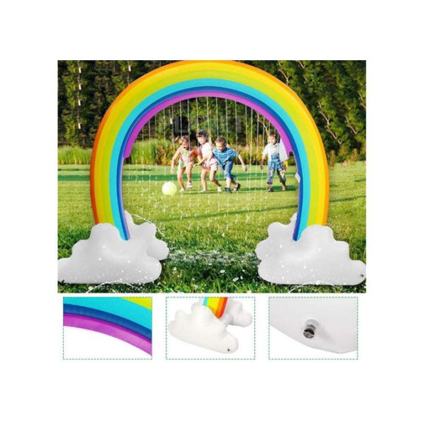 Home Backyard Waves Inflatable Rainbow Arch Sprinkler For Kids