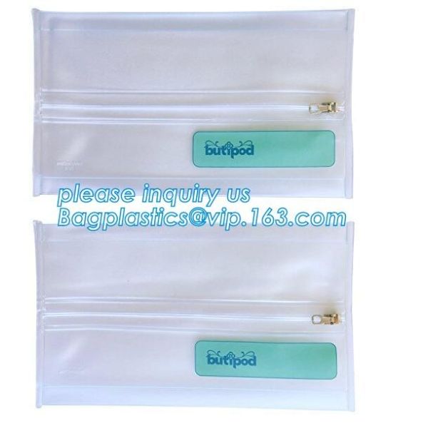 Biodegradable Customised printing Clear PVC Cosmetic Standup k Pouch,Toiletries Cosmetic Pvc Pouch With Marble Dig