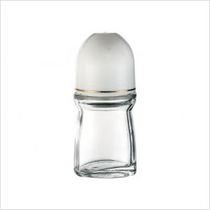 China Essential Oil Perfume Plastic Roll On Bottle Clear 50ml Glass Roll On Deodorant Bottle With Lid on sale