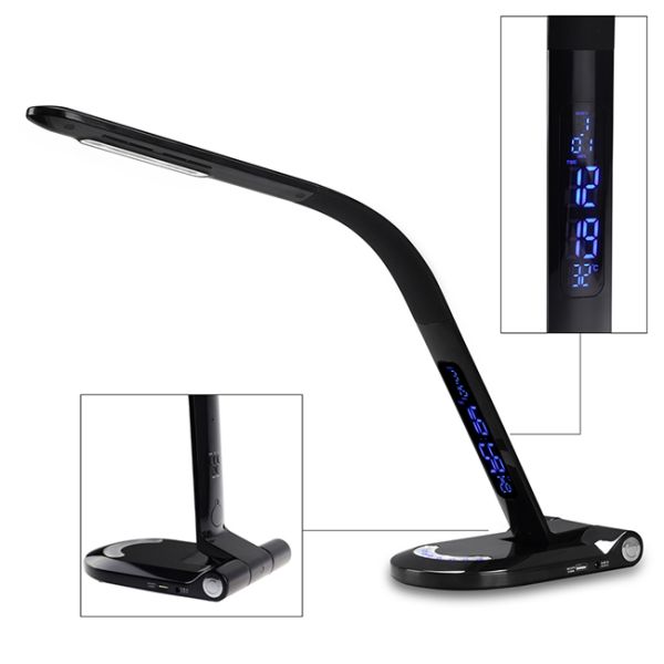 Folding Smart LED Table Lamp 9W Multi - Function With Clock Alarm Calendar