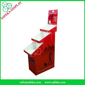 China Cardboard pop display 3 tier Customized  printed Promotion Rack Supermarket advertising shelf Cardboard trays on sale