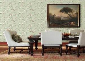 Cheap American Style Non Woven Wallpaper Flower Design For Bedroom / Living Room for sale